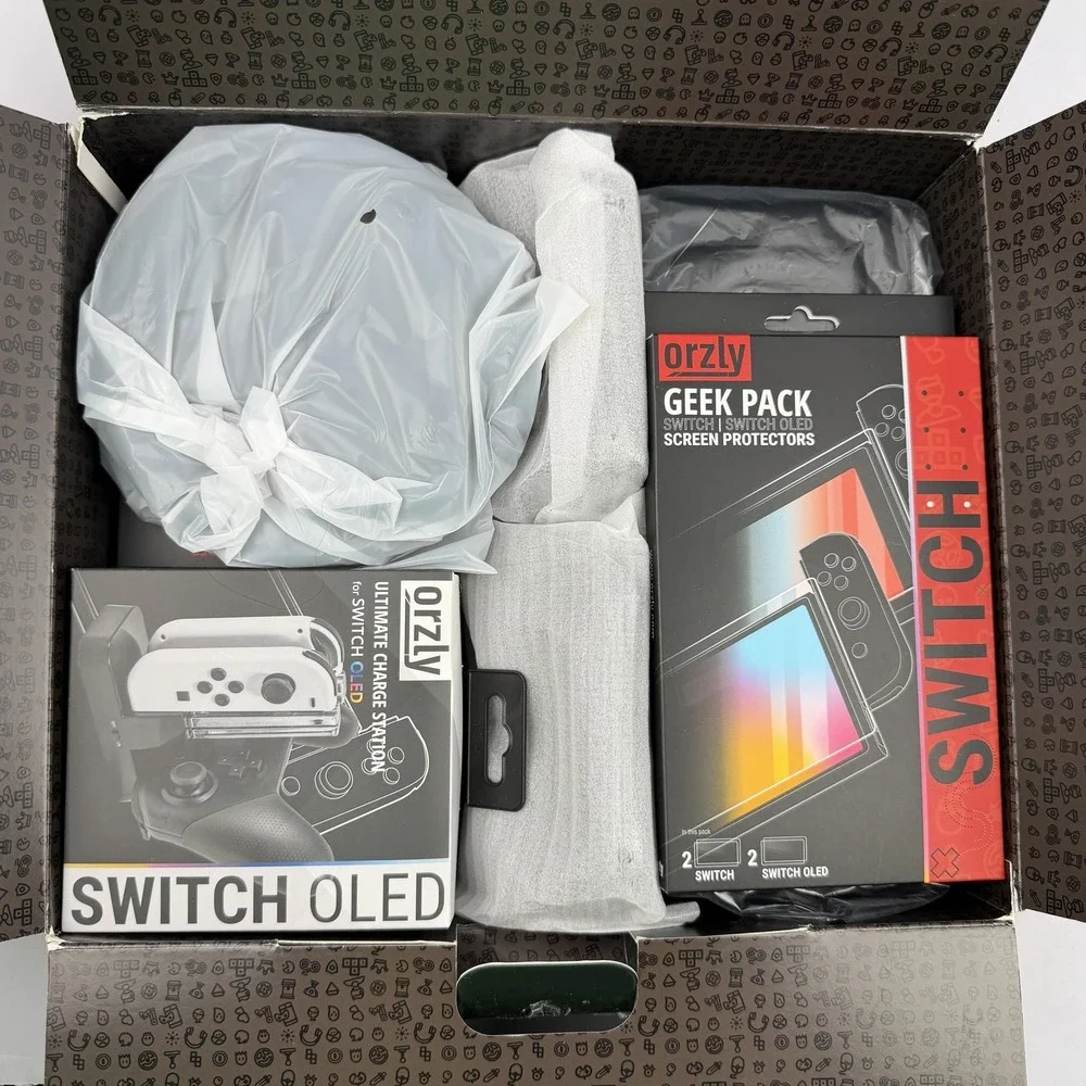 Orzly Ultimate Geek Pack Accessory Bundle For Switch Switch OLED Black